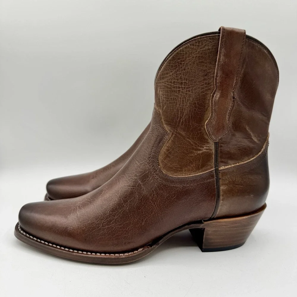 Cleo Wolf Fern Boots Women's Size 11‎ Distressed Chocolate Brown Leather